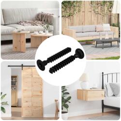 vidaXL Dugós Fej Csavar 2 pcs Fekete M5 x 40 mm Vas (864541)