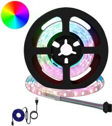 vidaXL LED szalag 4 pcs Fekete és Átlátszó 75 x 0, 8 x 0, 3 cm (3429114)