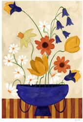 The Poster Club Постер 30x40 cm Colourful Bunch in Blue Vase - Frankie Penwill - The Poster Club (17513-03)