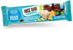 Brain Foods puffasztott rizsszelet étcsokoládéval narancsos 18 g - vitalora