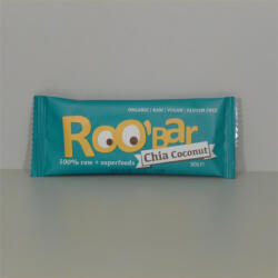 ROOBAR 100% raw bio gyümölcsszelet chia mag-kókusz 30 g - vitalora