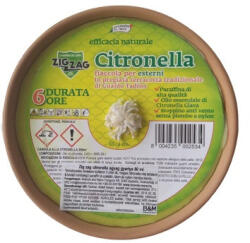 Zig zag citronella gyertya agyag - 6 óra 14 cm kültéri szúnyogriasztó 1 db - vitalora