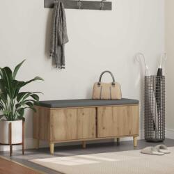 vidaXL Előtér pad párnával tárolóval Artisan tölgy 60 x 38 x 46 cm (891543)