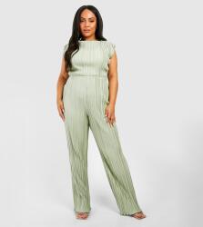 Boohoo Zöld Pliszírozott Overál Lbx B18__XXL