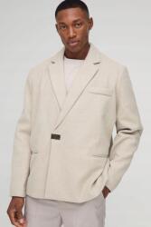 Boohooman Bézs Patentos Kabát CR1 B18__46