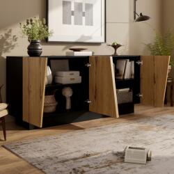 Gutent Modern 160 cm-es tálalószekrény geometrikus mintával és állítható polccal (1005)