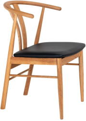 House Nordic Fekete-natúr színű bőrutánzat étkezőszék Artenara - House Nordic