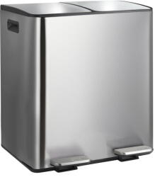 spirella Matt ezüstszínű acél szelektív pedálos szemetes 2x20 l Aliya - Spirella