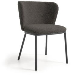 Kave Home Fekete kárpitozott étkezőfotel Ciselia - Kave Home