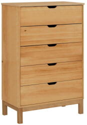 Støraa Natúr színű borovi fenyő magas komód 113x39 cm Post - Støraa