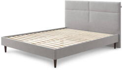 Bobochic Világosszürke kárpitozott franciaágy ágyráccsal 160x200 cm Elyna - Bobochic Paris