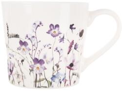 Orion Fehér-lila porcelán bögre 430 ml Louka - Orion