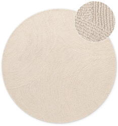 Hanse Home Világos natúr színű kézi szövésű gyapjú kerek szőnyeg ø 200 cm Eleni Natural White - Hanse Home