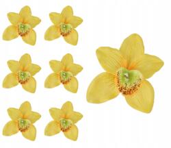 Dalia-RP Orchidea fej sárga művirág csokor nád 6 db (sztuczne główki kwiatów)