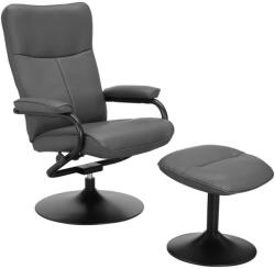 Støraa Szürke bőrutánzat relaxációs fotel lábtartóval Istad - Støraa