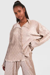 Boohoo Fodros Hosszú Ujjú Ing Bdg B18__XL