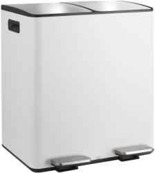 spirella Matt fehér acél szelektív pedálos szemetes 2x20 l Aliya - Spirella