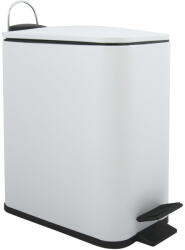 spirella Matt fehér acél pedálos szemetes 5 l Erik - Spirella