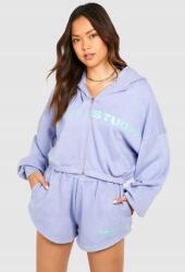 Boohoo Kék Pulóver Felirat Dsgn Studio Wash Effect Khb B18__M