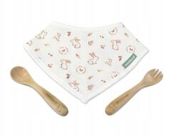 Miniland Ökológiai Evőeszköz Készlet Eldobható Előkével Nyúl (ML89317 N09/2020)