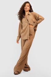 Boohoo Barna Textúra Nadrág C4C B18__L