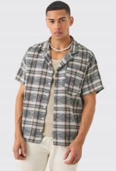 Boohooman Kockás Ing Casual U8P B18__L