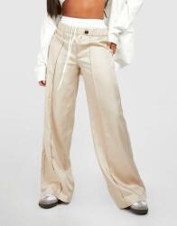 Boohoo Bézs Casual Széles Szárú Nadrág Tlp B18__L