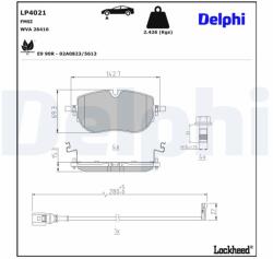 DELPHI set placute frana, frana disc DELPHI LP4021 (LP4021)