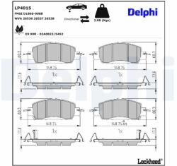 DELPHI set placute frana, frana disc DELPHI LP4015 (LP4015)
