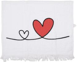 Clayre & Eef Többszínű pamut kéz- és arctörlő Szívek 40x66 cm (CTCHS)