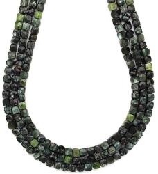  Szerafinit Fazettált Kocka Medál - 3-4x3-4 mm