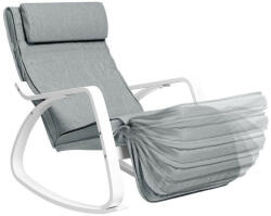  SONGMICS Comfort Hintaszék Nyírfa Állítható Lábtartó Világosszürke