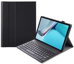 Gigapack Tok Álló, Bőr Hatású (Flip, Bluetooth Billentyűzet, Asztali Tartó, Qwerty, Angol Nyelvű) Fekete Huawei Matepad 11