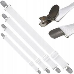  Szalag Csipeszek Gumiszalagok Lepedőhöz Csipesz Akasztó 4 db (TAŚMA KLIPSY DO PRZEŚCIERADEŁ)