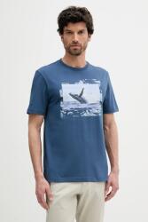 BOSS Orange pamut póló - sötétkék S - answear - 16 590 Ft