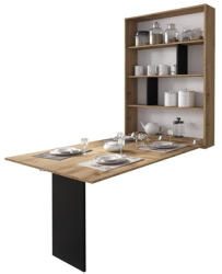  Összecsukható asztal Hartford 428 (Fekete + Wotan tölgy)