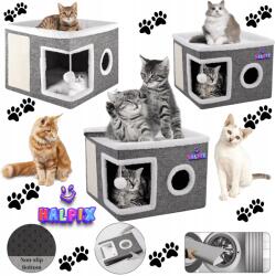 Halpix Összecsukható 2 szintes macskaház, ágy és kaparó deszka Halpix (H0040)