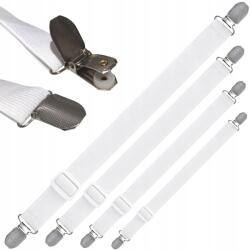  Ágyneműhöz való gumis lepedő rögzítő szalag, csipesz, kapocs, feszítő 4 db-os szett (ZACZEP TAŚMA KLIPSY DO PRZEŚCIERADEŁ)