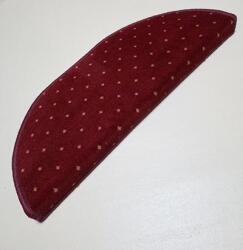 Látvány Textil Lépcsőszőnyeg bordó apró mintás 6524 ívelt