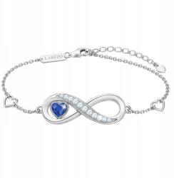 Larezo Ezüst Karkötő Szív Love Infinity Kék cirkónia Ezüst 925 (długa damska bransoleta wiara nadzieja miłość)