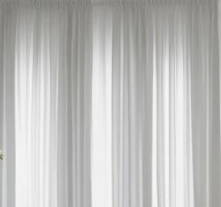  Vasalás Nélküli Batiszt Hófehér Szalagos Függöny 300x160 5943 (erfcew456)