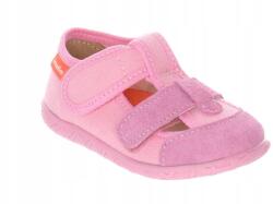 Milami Tépőzáras Gyerek Papucs Milami Bőr Talpbetéttel R23 (118-10 pink)