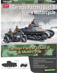 Academy Model Kit militar 13556 - Panzer I Ausf. B german și motocicletă (1: 35) (36-13556)