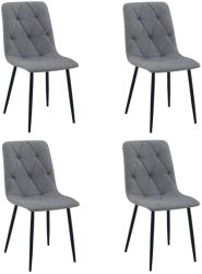 FDY Set 4 Scaune Bucatarie/Dining Fido Material Textil Gri