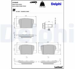 DELPHI set placute frana, frana disc DELPHI LP4040 (LP4040)