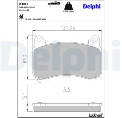 DELPHI set placute frana, frana disc DELPHI LP4011 (LP4011)