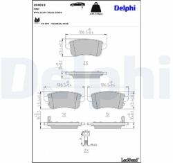 DELPHI set placute frana, frana disc DELPHI LP4013 (LP4013)