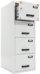  FC 4K-NN tűzálló függőmappa tároló szekrény (4 fiók, 60 perc, kulcsos)