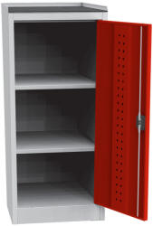  DUS_14_A szerszámtároló fémszekrény munkafelülettel (2 db polc), ECO