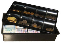  MK műanyag kassza, bankjegy és érme tartó